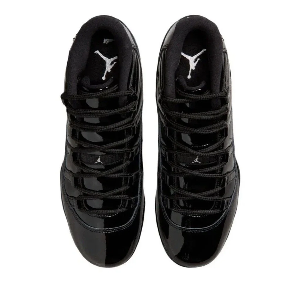 Mens Size 14 Jordan Retro 11 Mid TD Football Cleat Patent Black HM7324-001